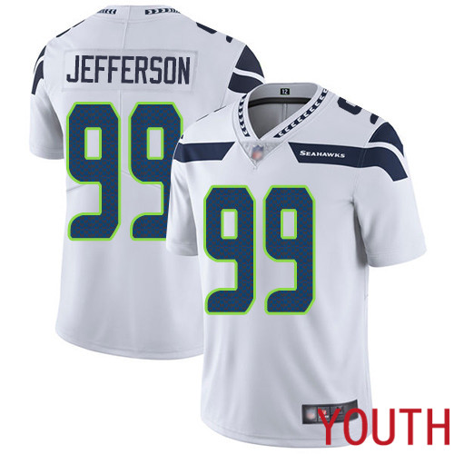 Seattle Seahawks Limited White Youth Quinton Jefferson Road Jersey NFL Football #99 Vapor Untouchable->women nfl jersey->Women Jersey